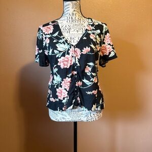 BP Black Floral Women's Blouse